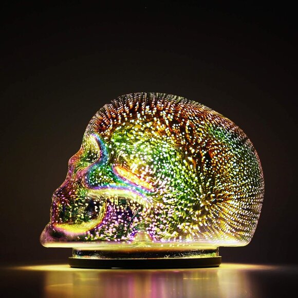 🆕Skull Table Lamp Battery Halloween Decor for Room Gothic Style LED Lamp - Picture 4 of 7